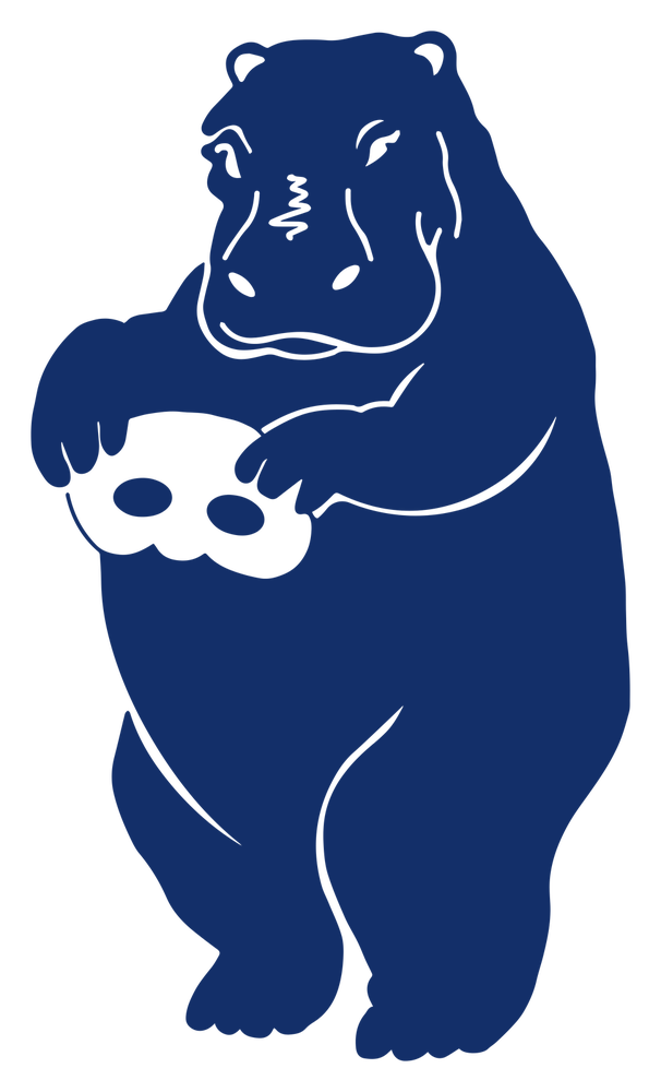 Tamus hippo holding a sheet mask